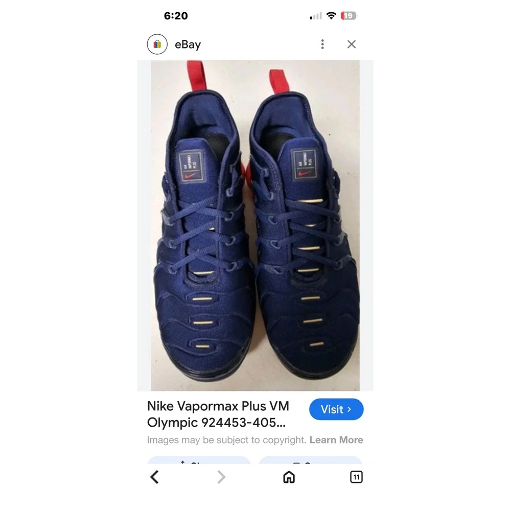 Nike Air Vapormax Plus VM Olympic Navy‎ Blue Red Mens Sneakers